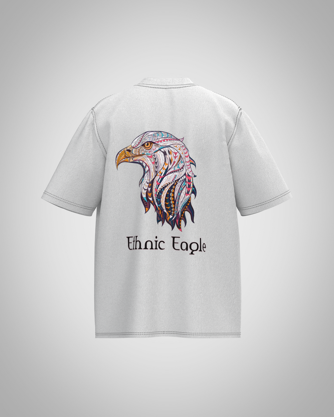 “Ethnic Eagle” Graphic T-Shirt – Vibrant Artistic Edition