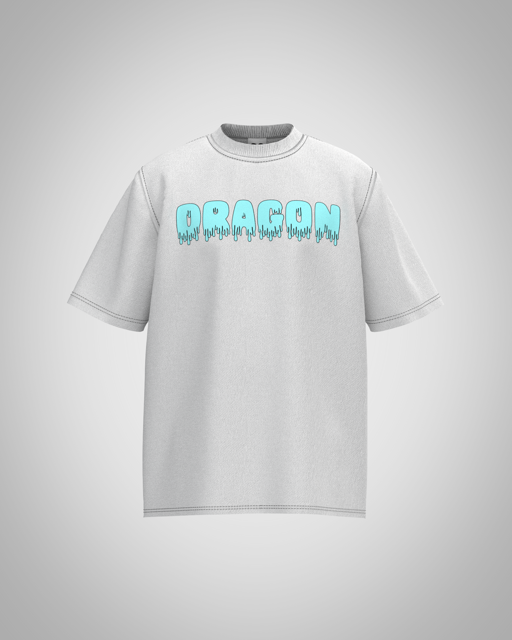 “Dragon” Drip Typography T-Shirt – Artistic Streetwear Edition