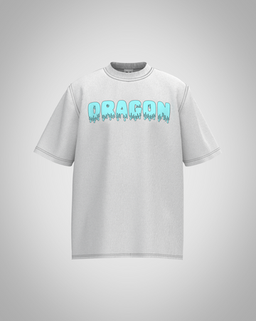 “Dragon” Drip Typography T-Shirt – Artistic Streetwear Edition