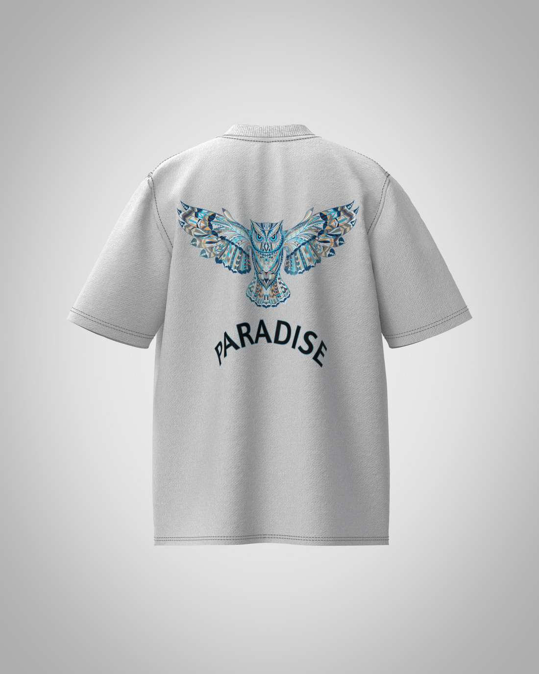 “Paradise Owl” Graphic T-Shirt – Artistic Streetwear Edition