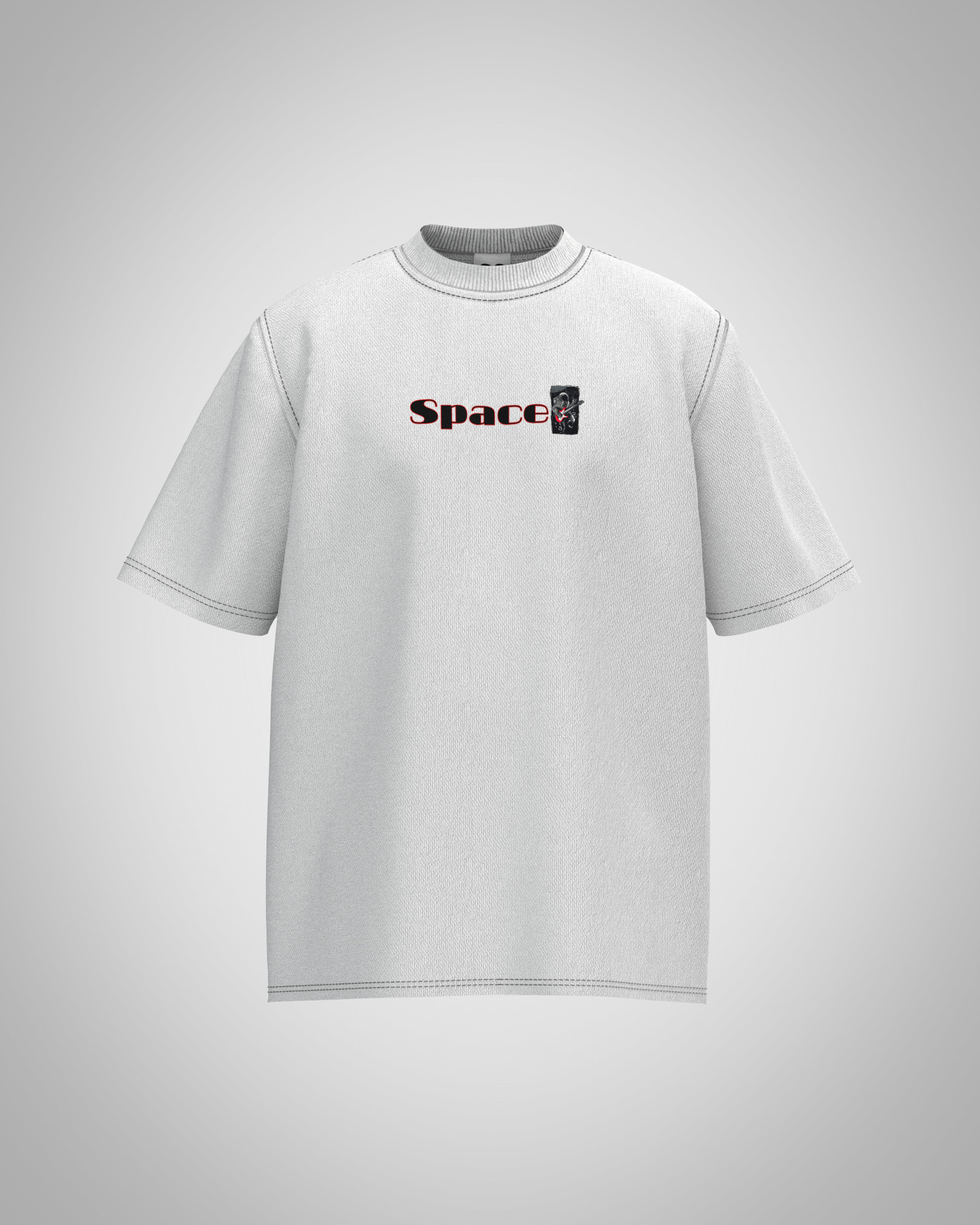 “Space” Astronaut Graphic T-Shirt – Minimalist Cosmic Edition
