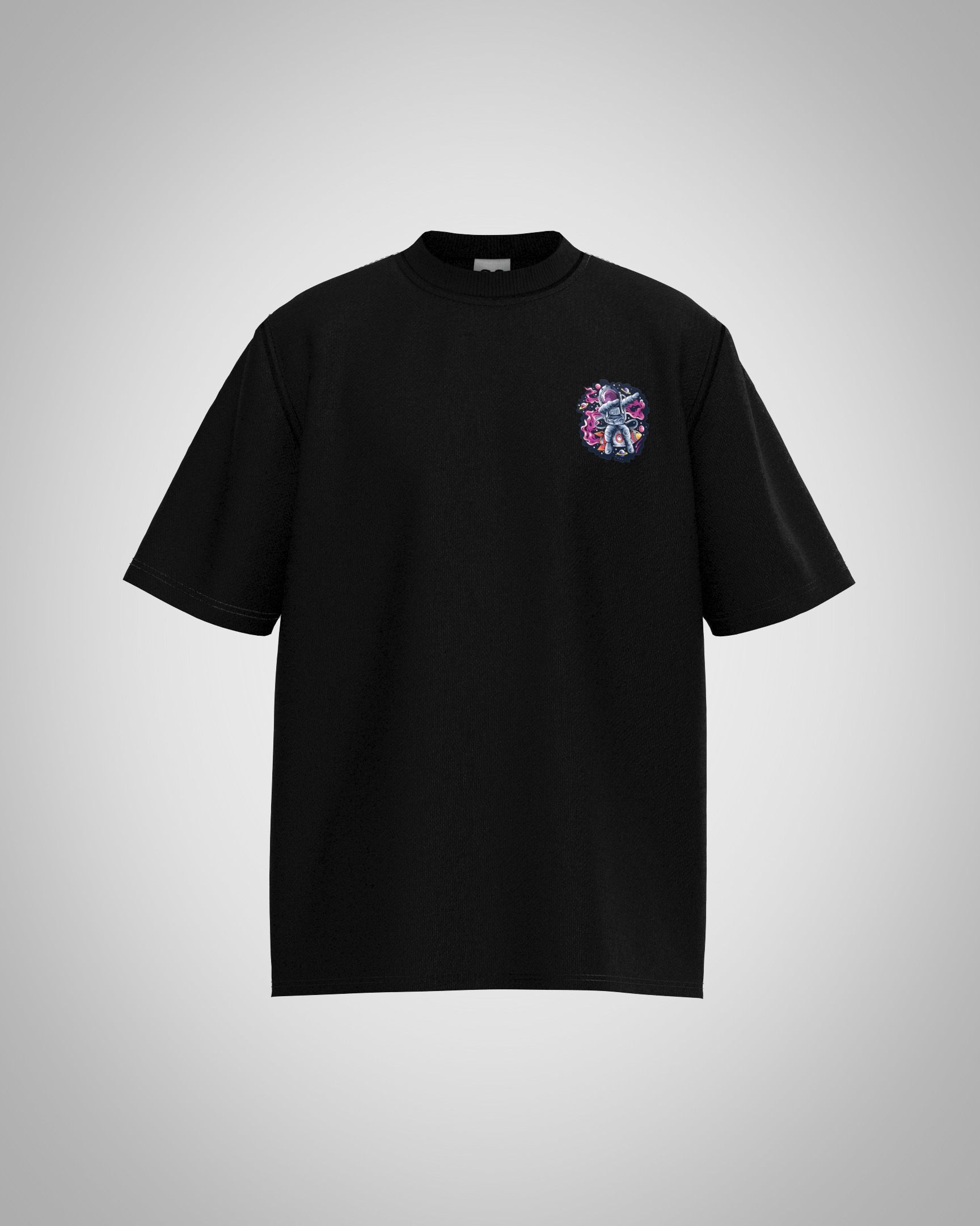 “Astro Rock” Astronaut Drum Graphic T-Shirt – Cosmic Music Edition