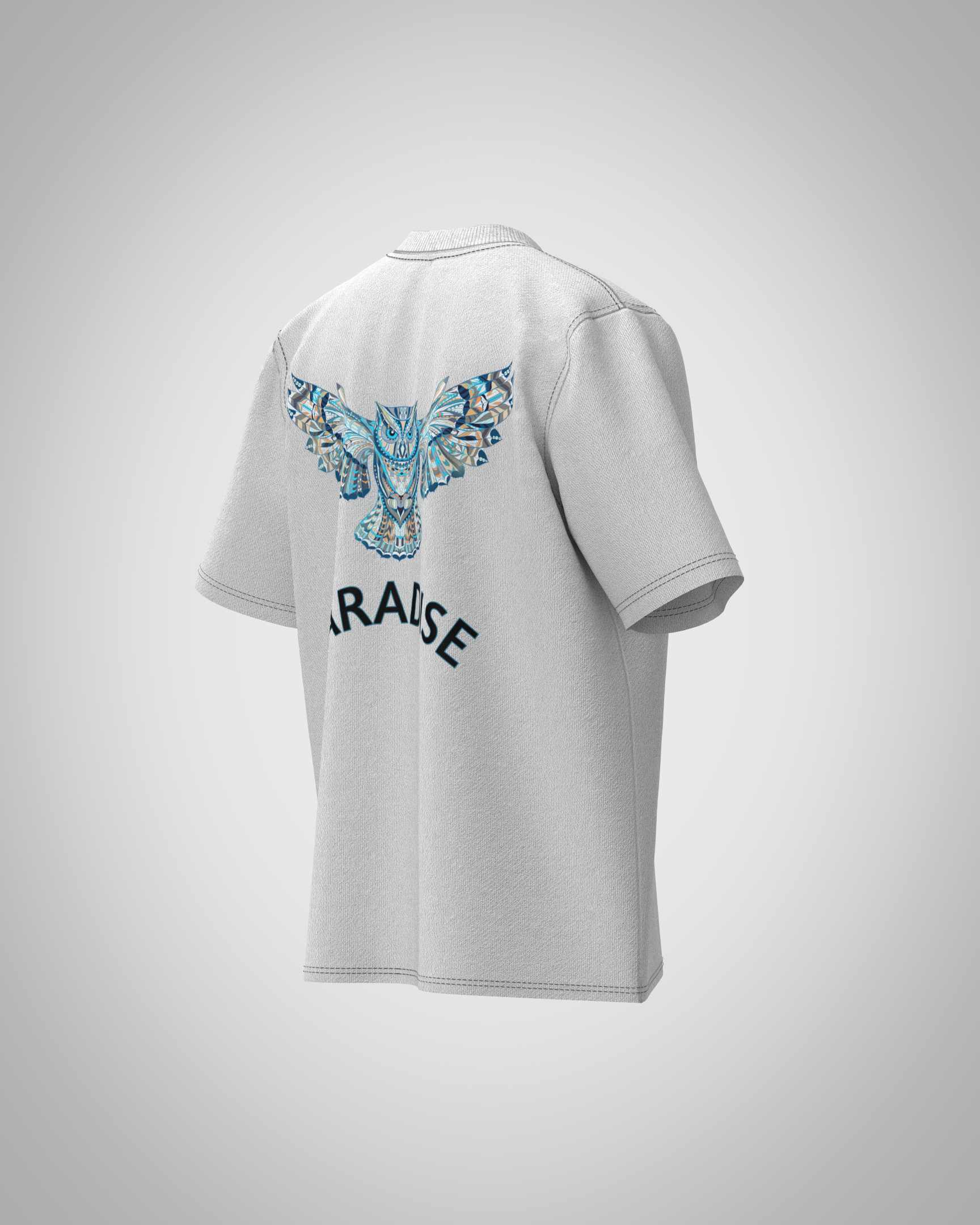 “Paradise Owl” Graphic T-Shirt – Artistic Streetwear Edition