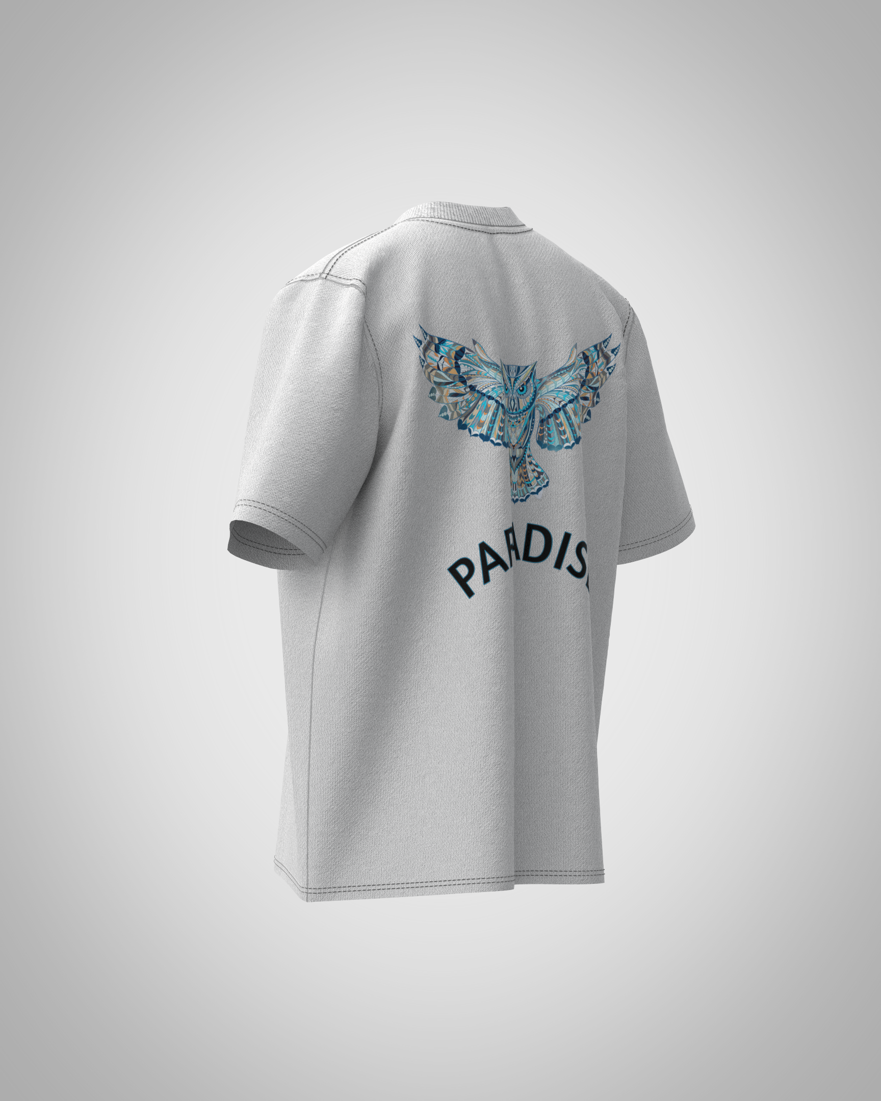 “Paradise Owl” Graphic T-Shirt – Artistic Streetwear Edition