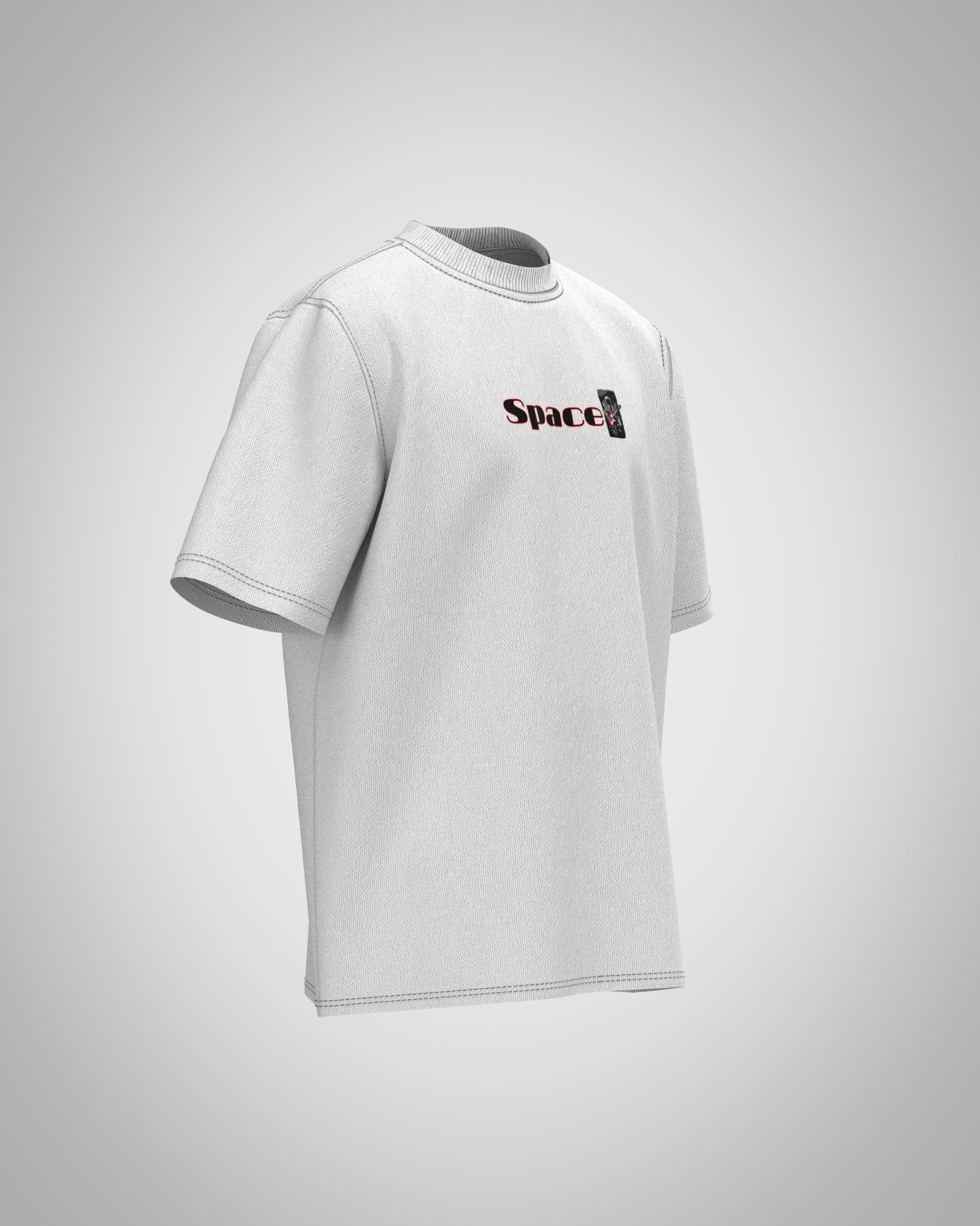 “Space” Astronaut Graphic T-Shirt – Minimalist Cosmic Edition