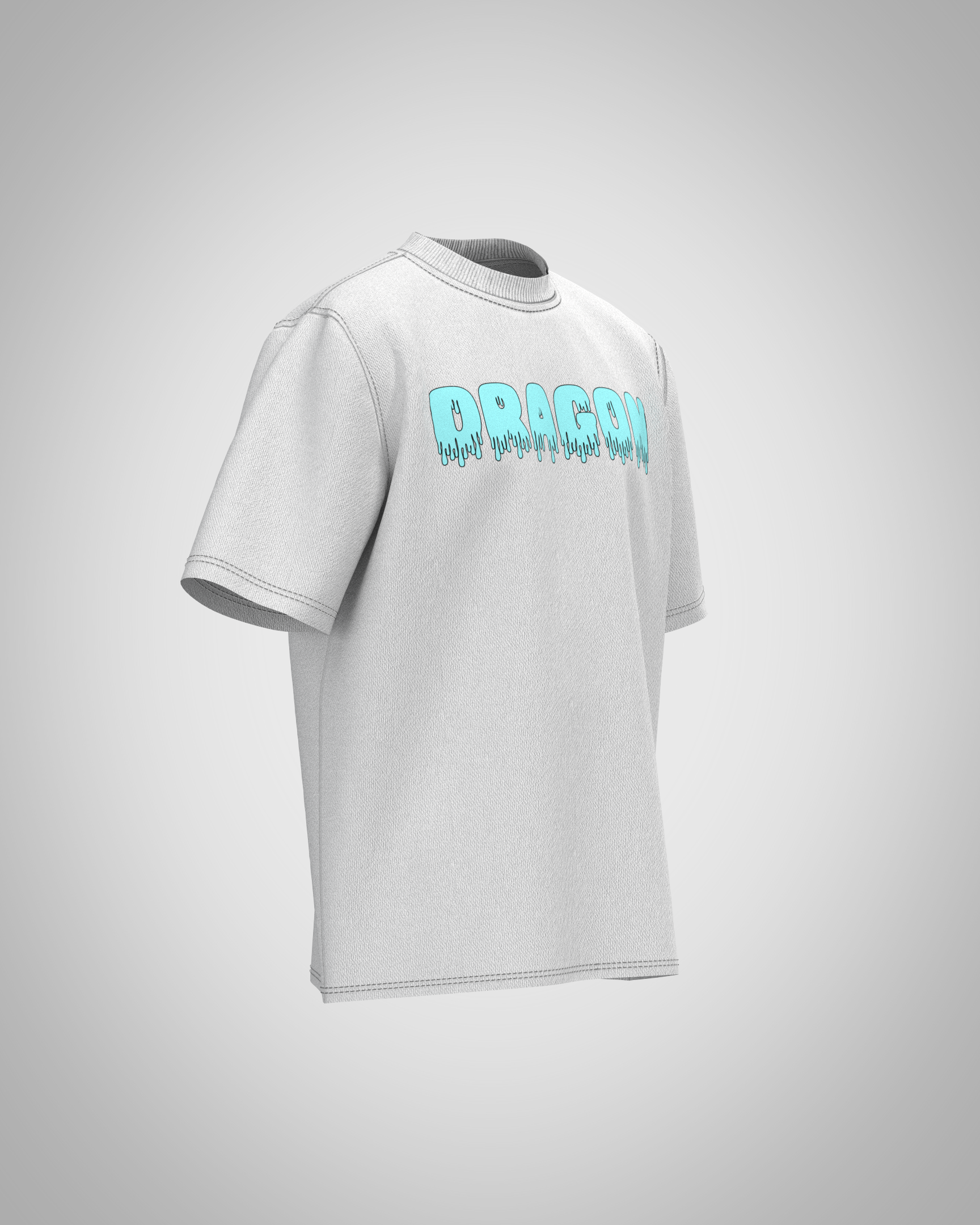 “Dragon” Drip Typography T-Shirt – Artistic Streetwear Edition