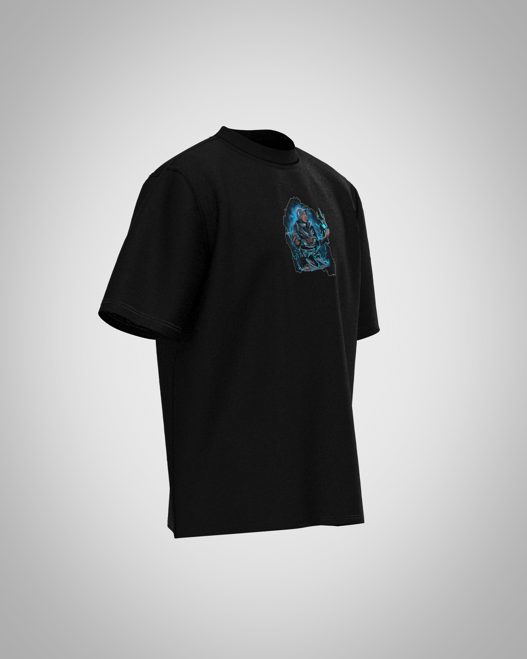 “No Fear No Limits” Cyberpunk Graphic T-Shirt – Futuristic Streetwear Edition