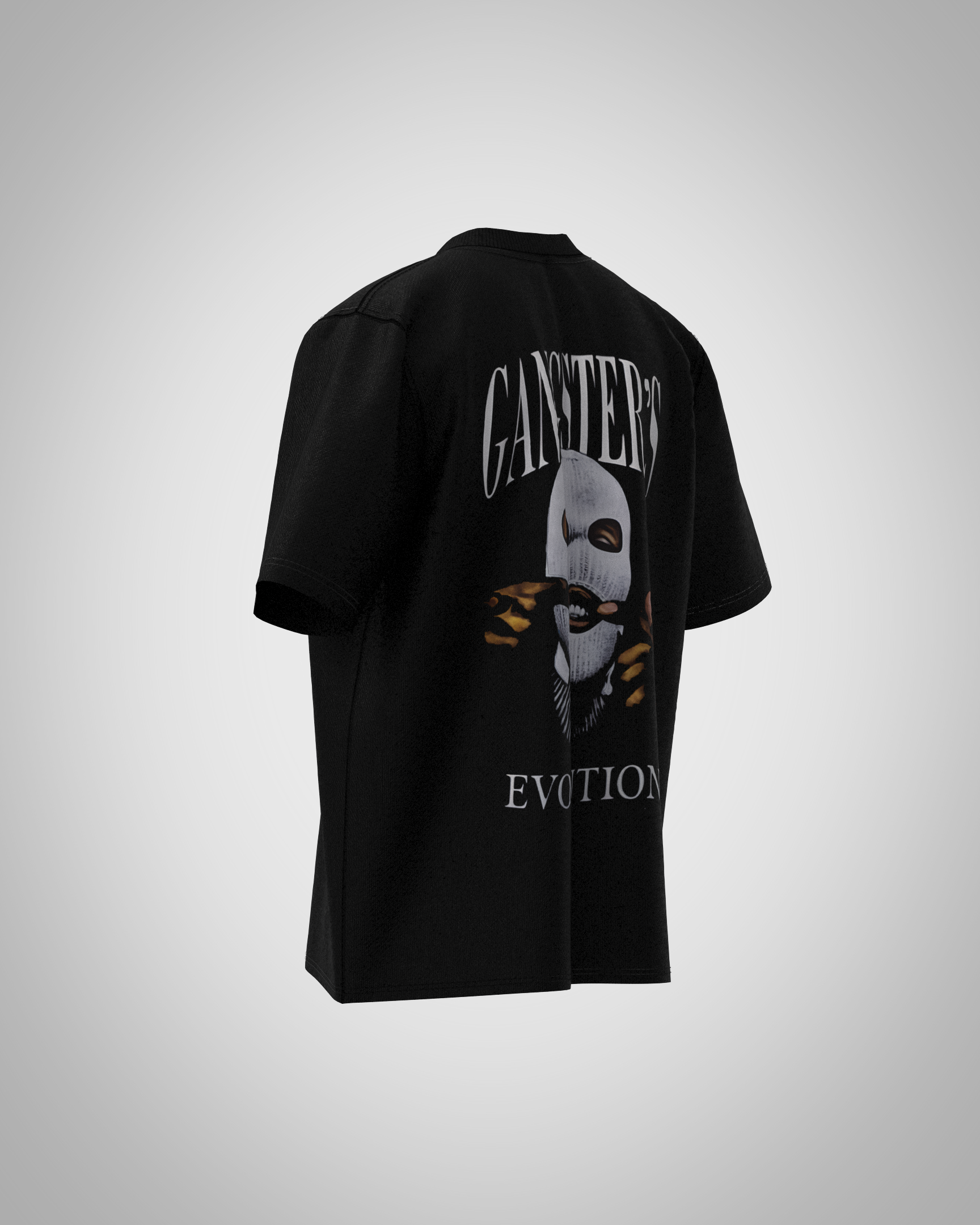 “Gangster’s Evolution” Mask & Snake Graphic T-Shirt – Bold Streetwear Edition