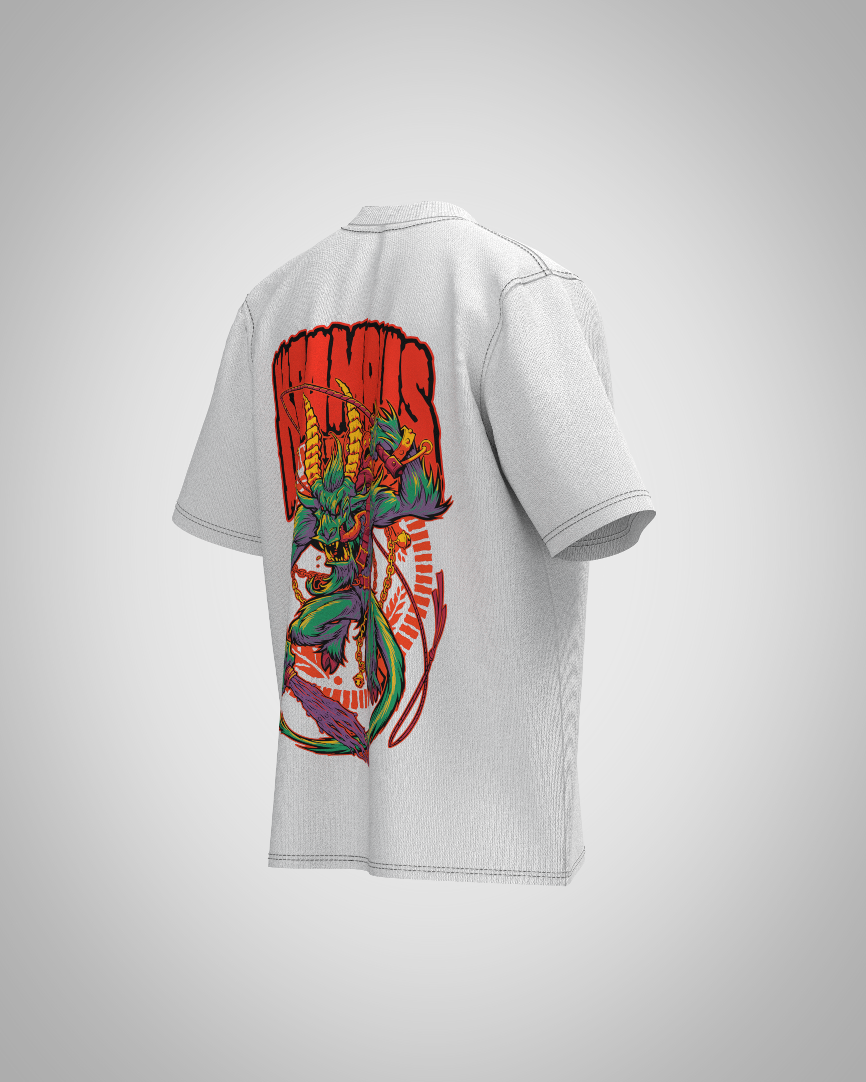 “Krampus” Oversized Graphic T-Shirt – Dark Mythology Edition