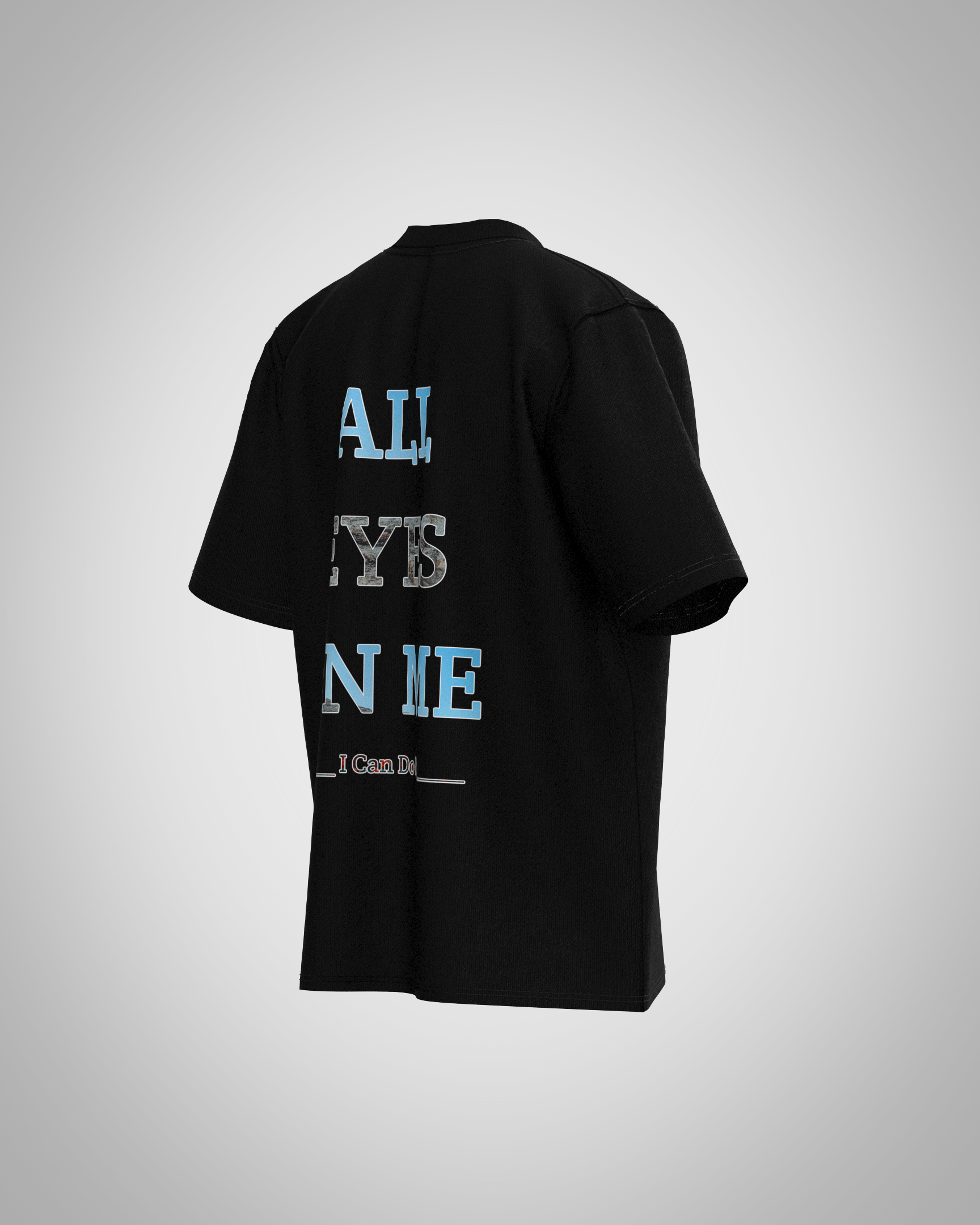 “All Eyes On Me” Oversized Graphic T-Shirt – Motivational Streetwear Edition