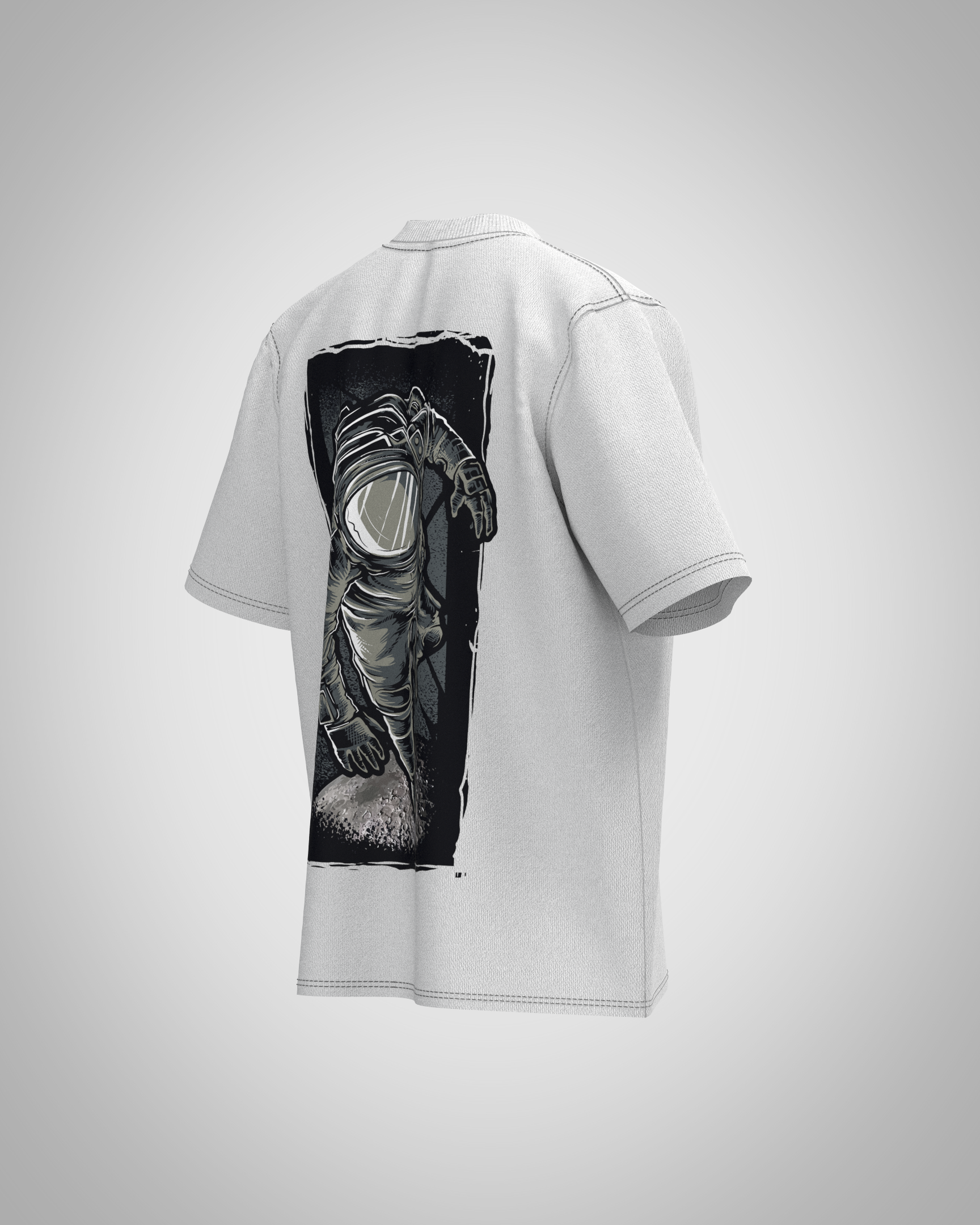 “Space” Astronaut Graphic T-Shirt – Minimalist Cosmic Edition