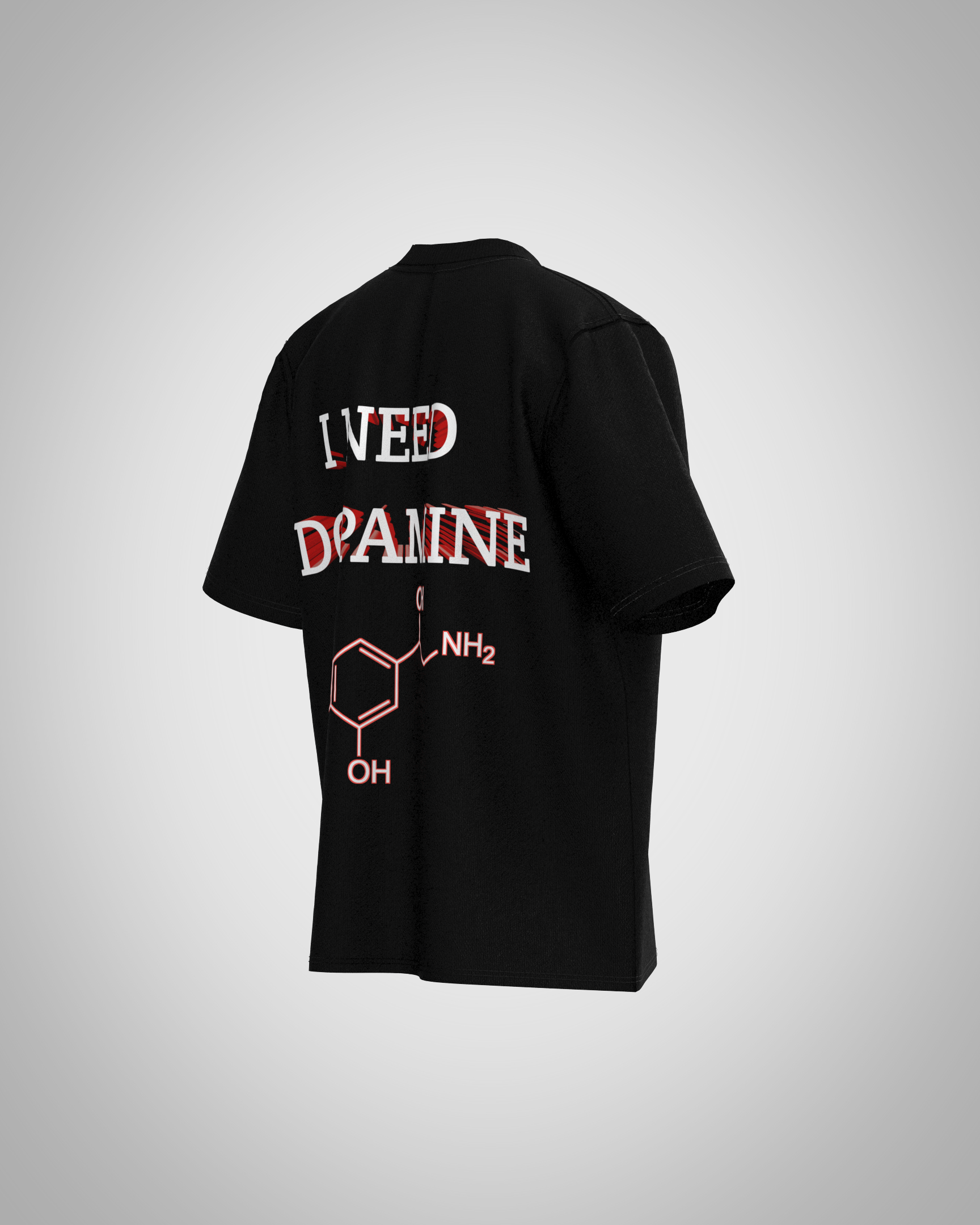 “I Need Dopamine” Chemical Graphic T-Shirt – Science Streetwear Edition