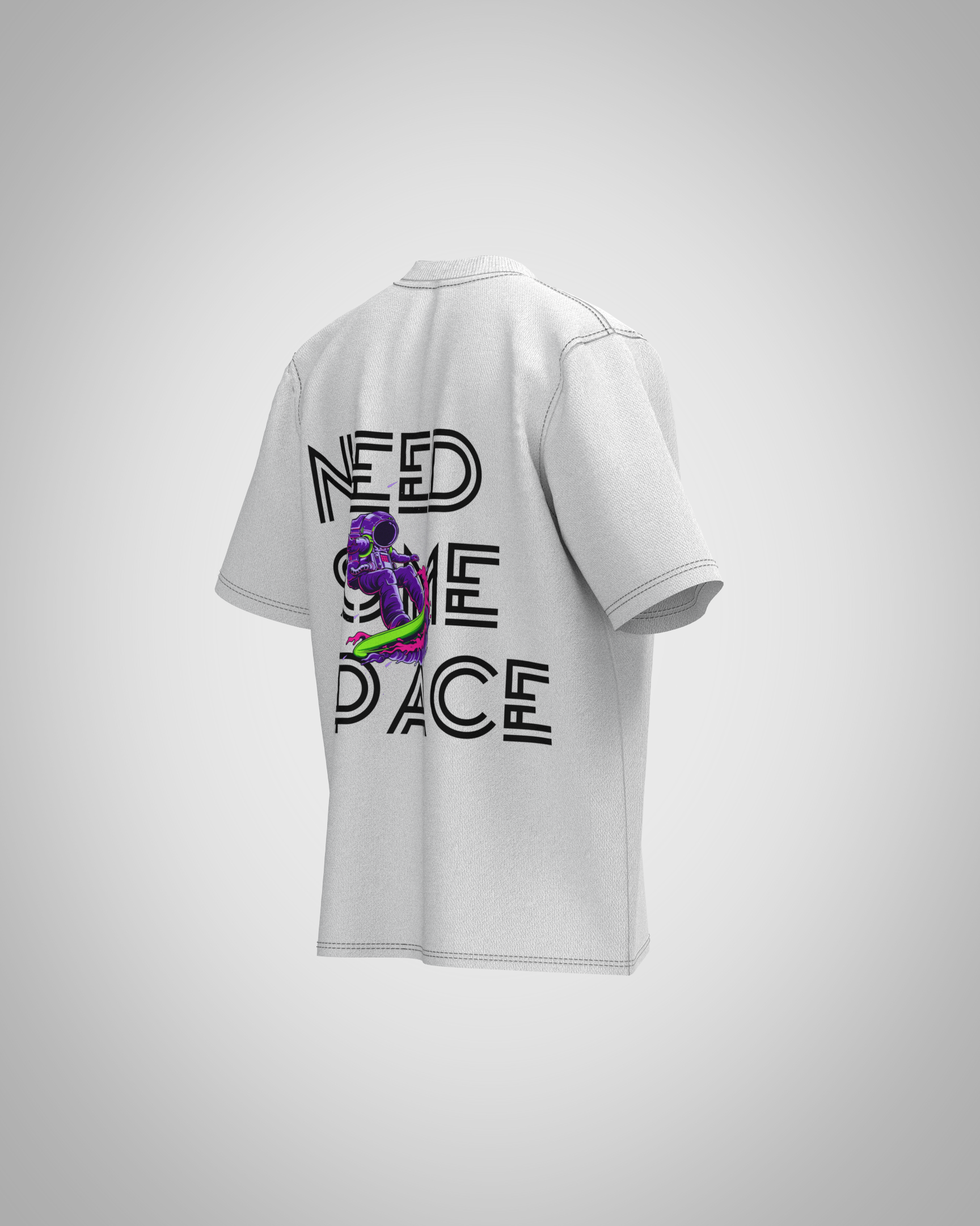 “Need Some Space” Astronaut Graphic T-Shirt – Futuristic Streetwear Edition