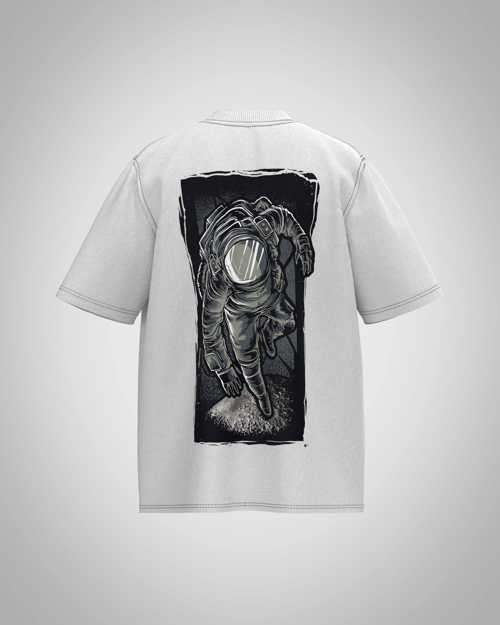 “Space” Astronaut Graphic T-Shirt – Minimalist Cosmic Edition