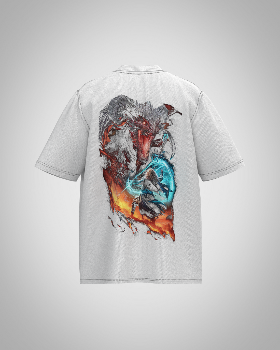 “Dragon” Drip Typography T-Shirt – Artistic Streetwear Edition