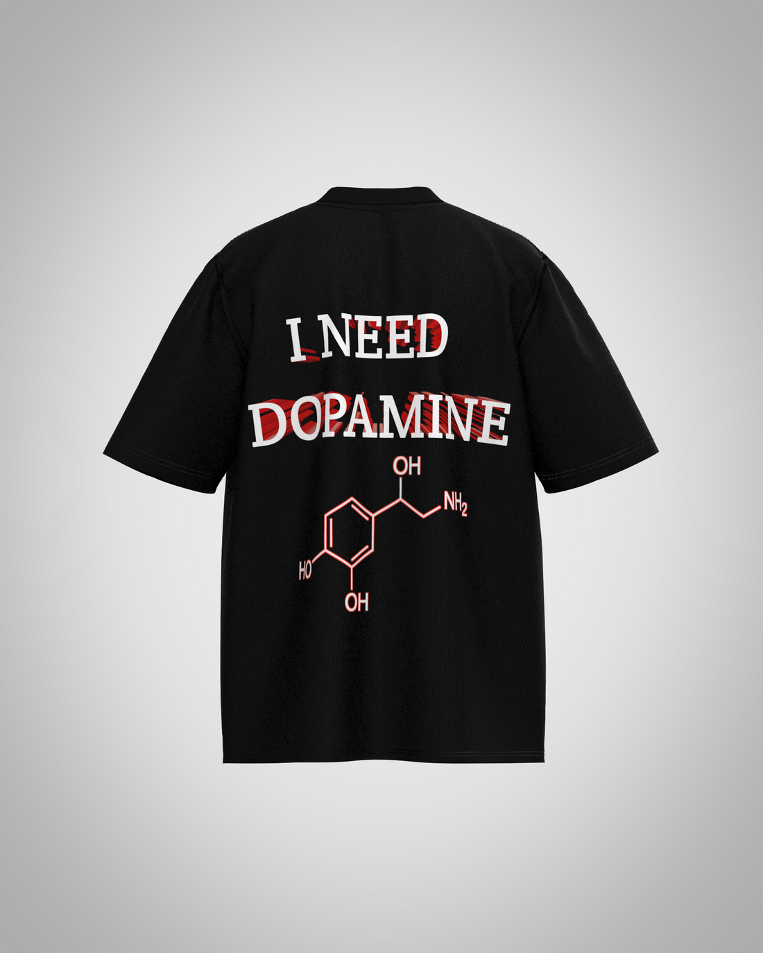 “I Need Dopamine” Chemical Graphic T-Shirt – Science Streetwear Edition