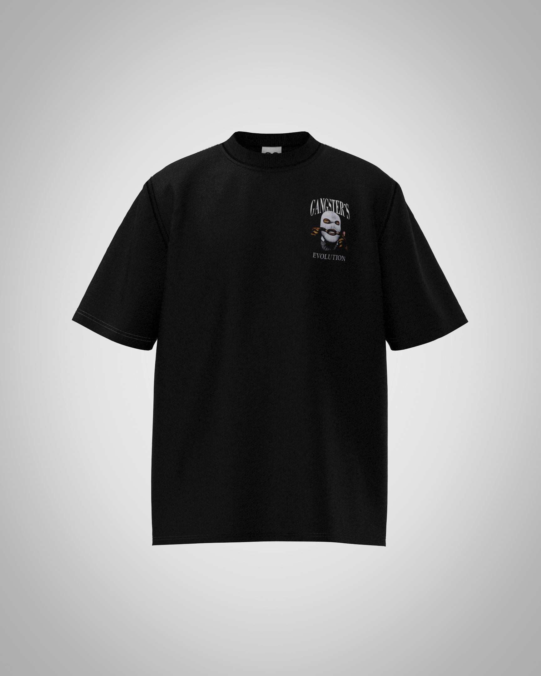 “Gangster’s Evolution” Mask & Snake Graphic T-Shirt – Bold Streetwear Edition