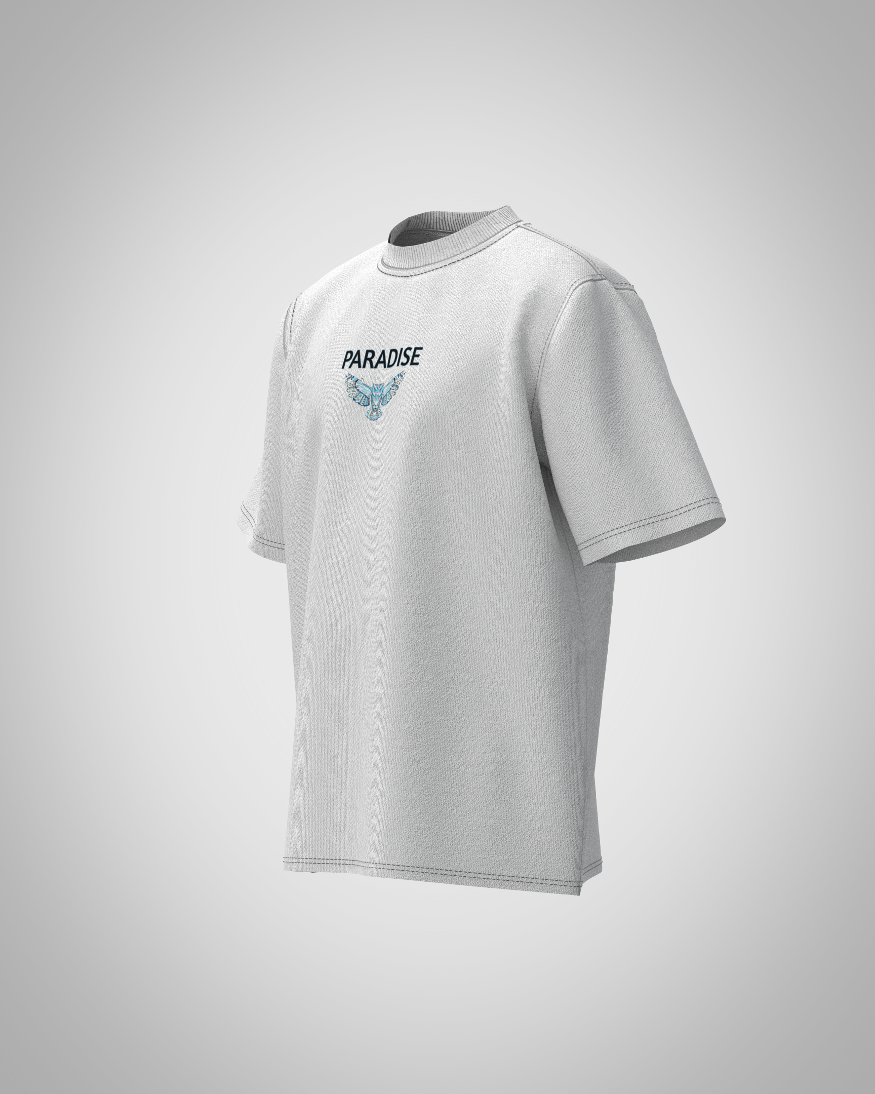 “Paradise Owl” Graphic T-Shirt – Artistic Streetwear Edition