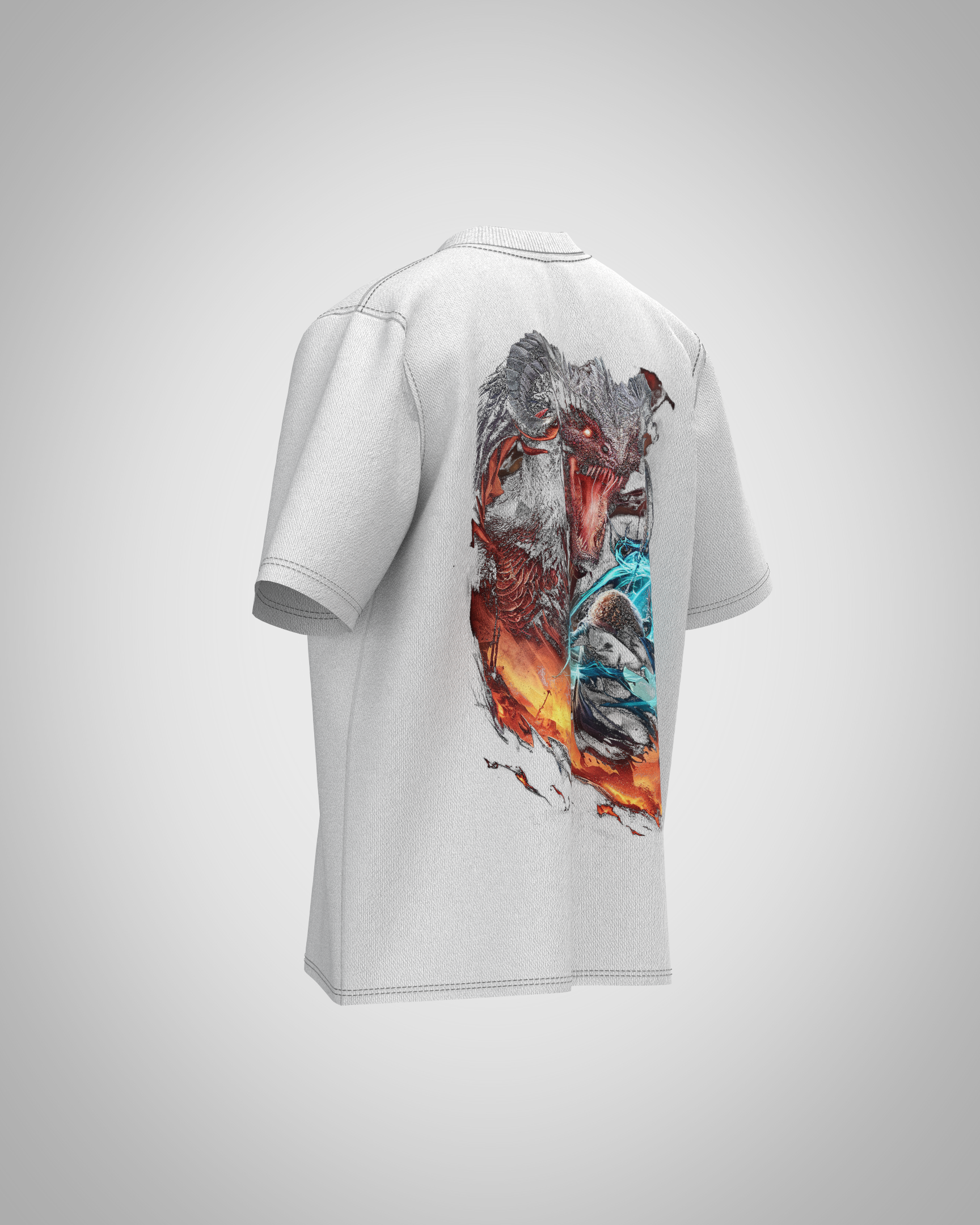 “Dragon” Drip Typography T-Shirt – Artistic Streetwear Edition