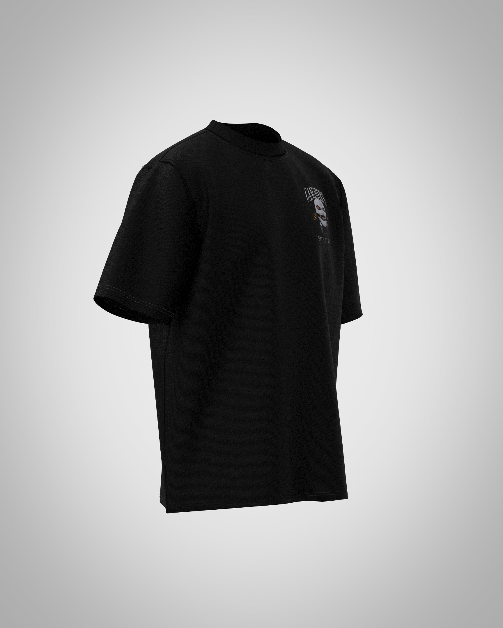 “Gangster’s Evolution” Mask & Snake Graphic T-Shirt – Bold Streetwear Edition