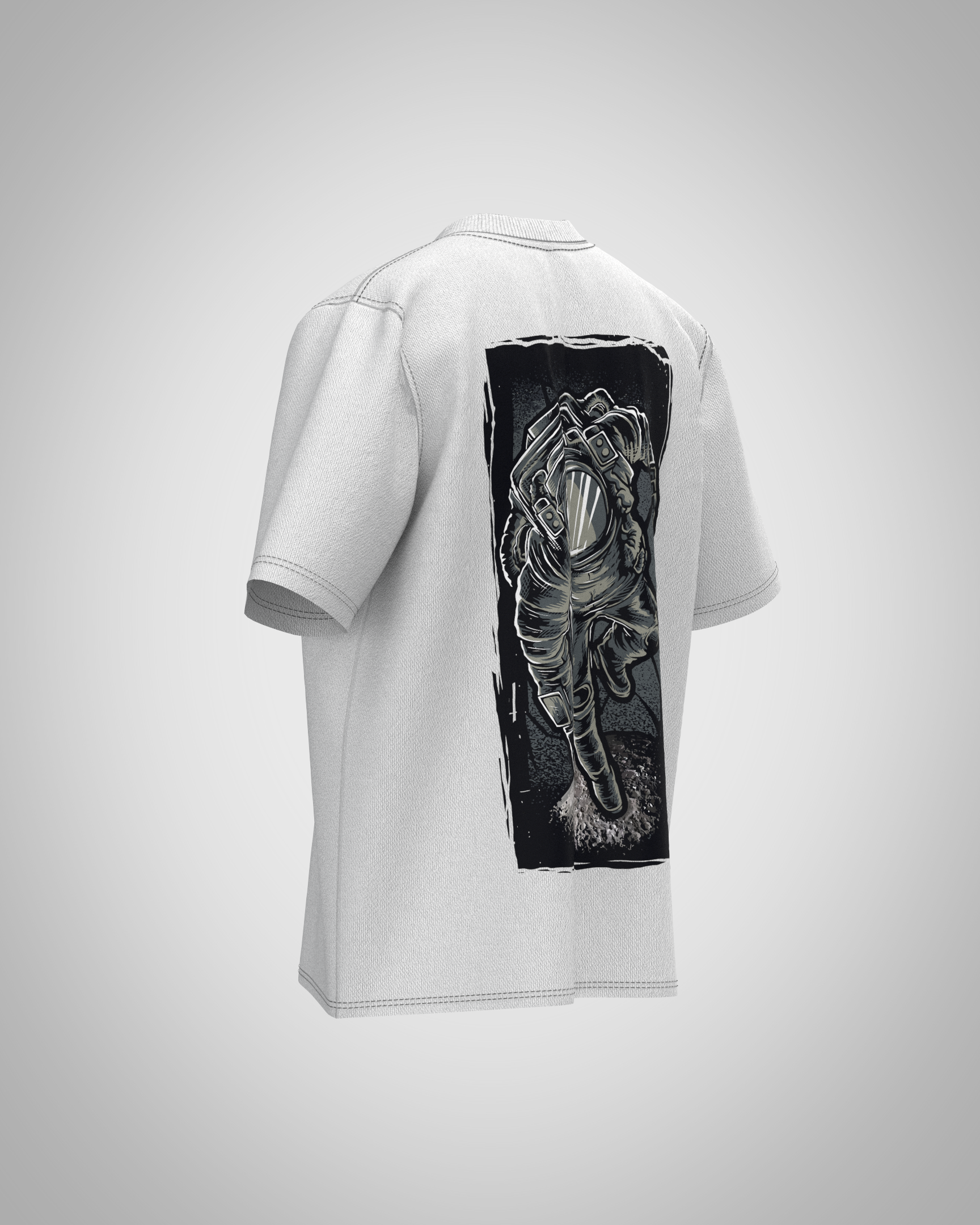 “Space” Astronaut Graphic T-Shirt – Minimalist Cosmic Edition