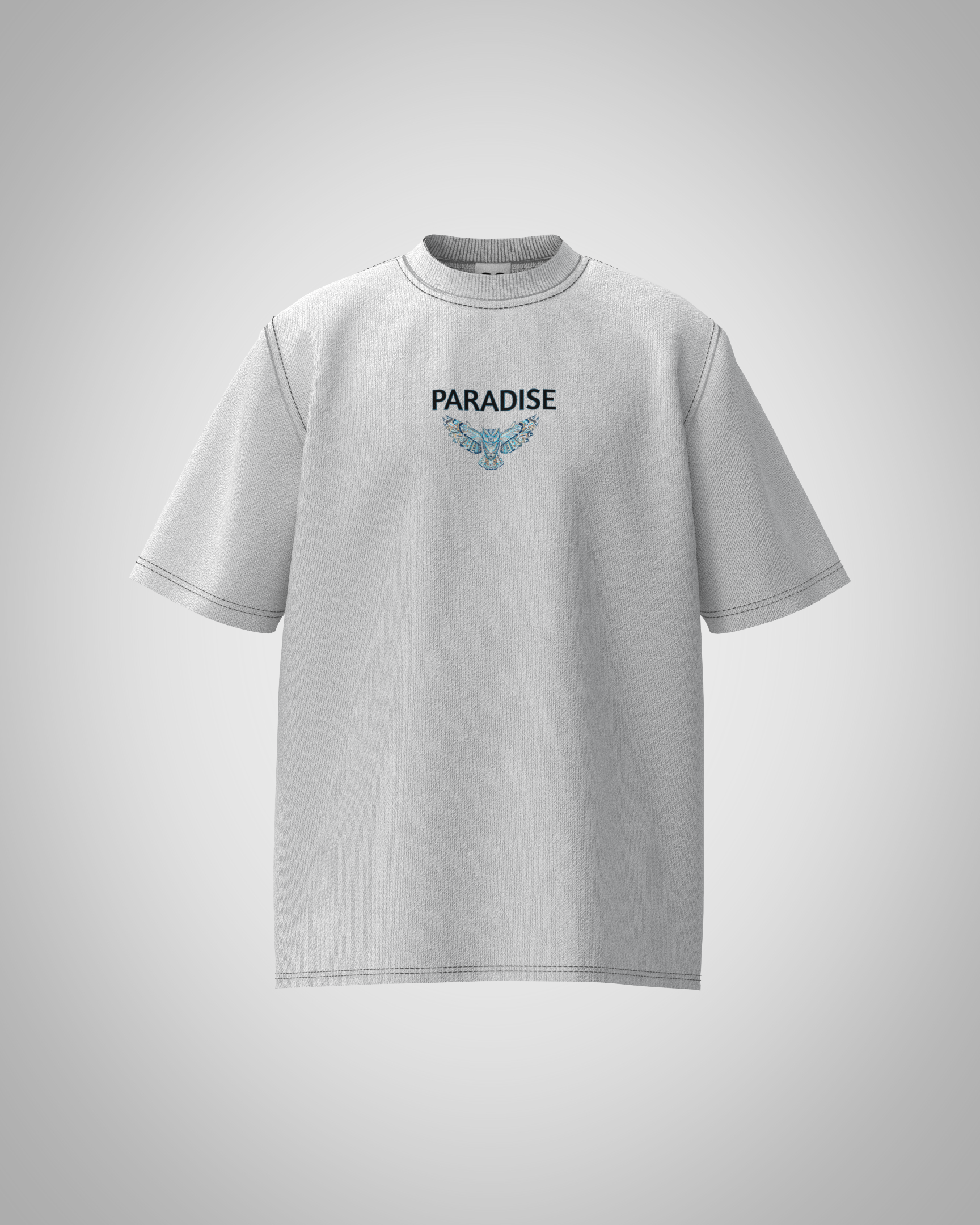 “Paradise Owl” Graphic T-Shirt – Artistic Streetwear Edition