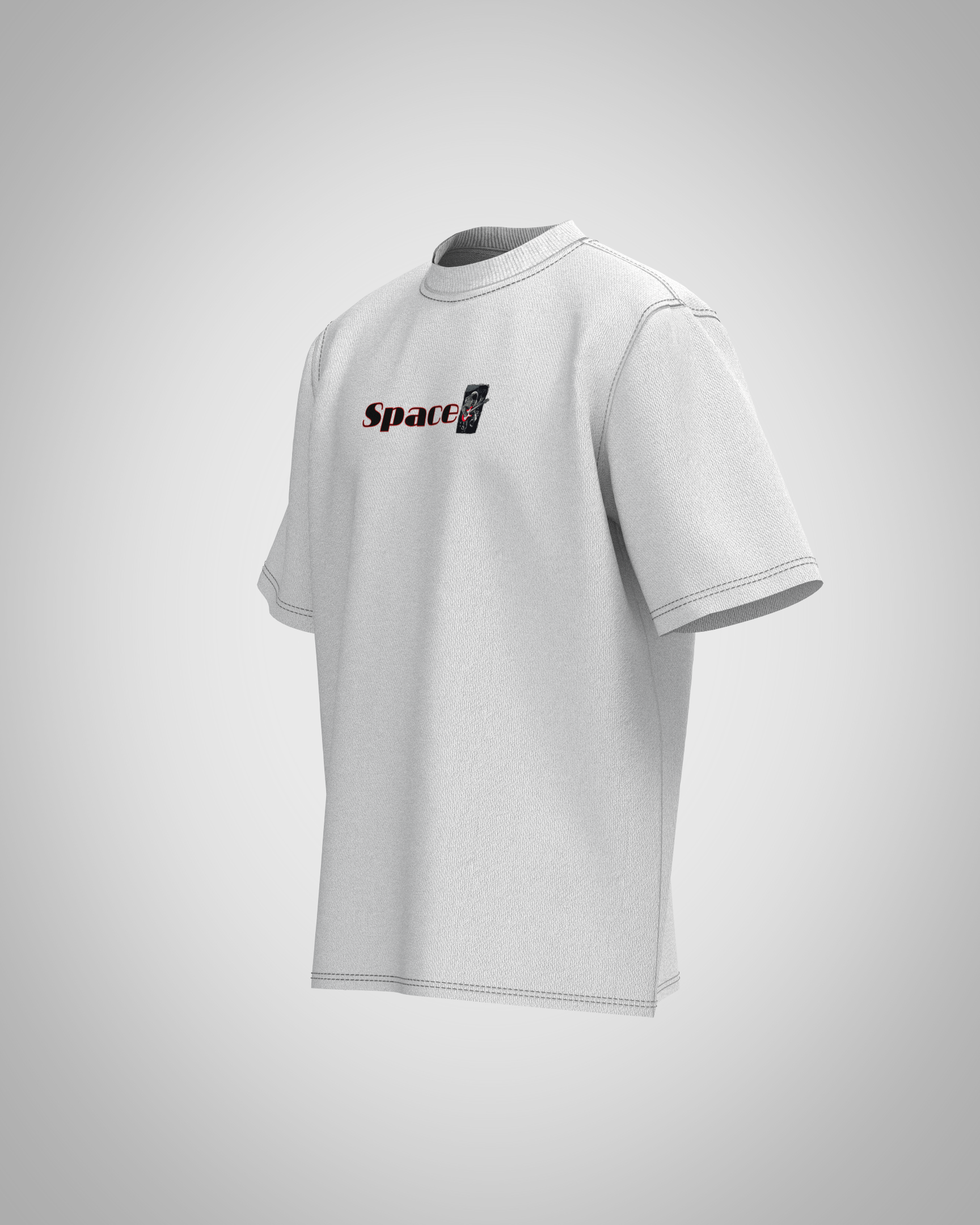 “Space” Astronaut Graphic T-Shirt – Minimalist Cosmic Edition