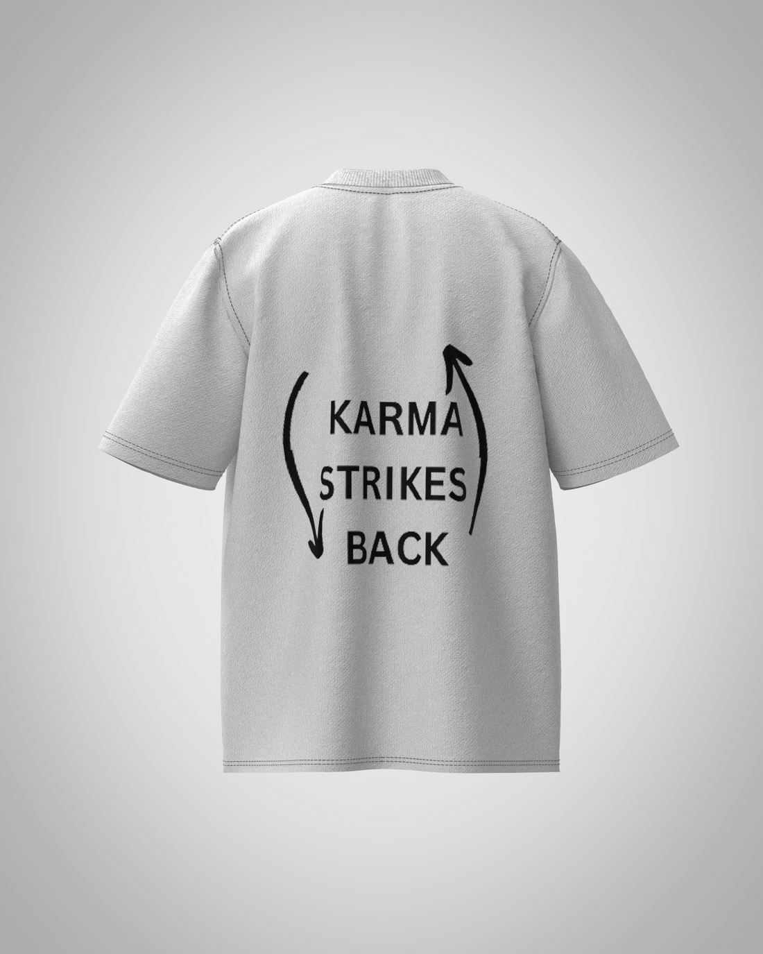 “Karma Strikes Back” Graphic T-Shirt – Symbolic Streetwear Edition