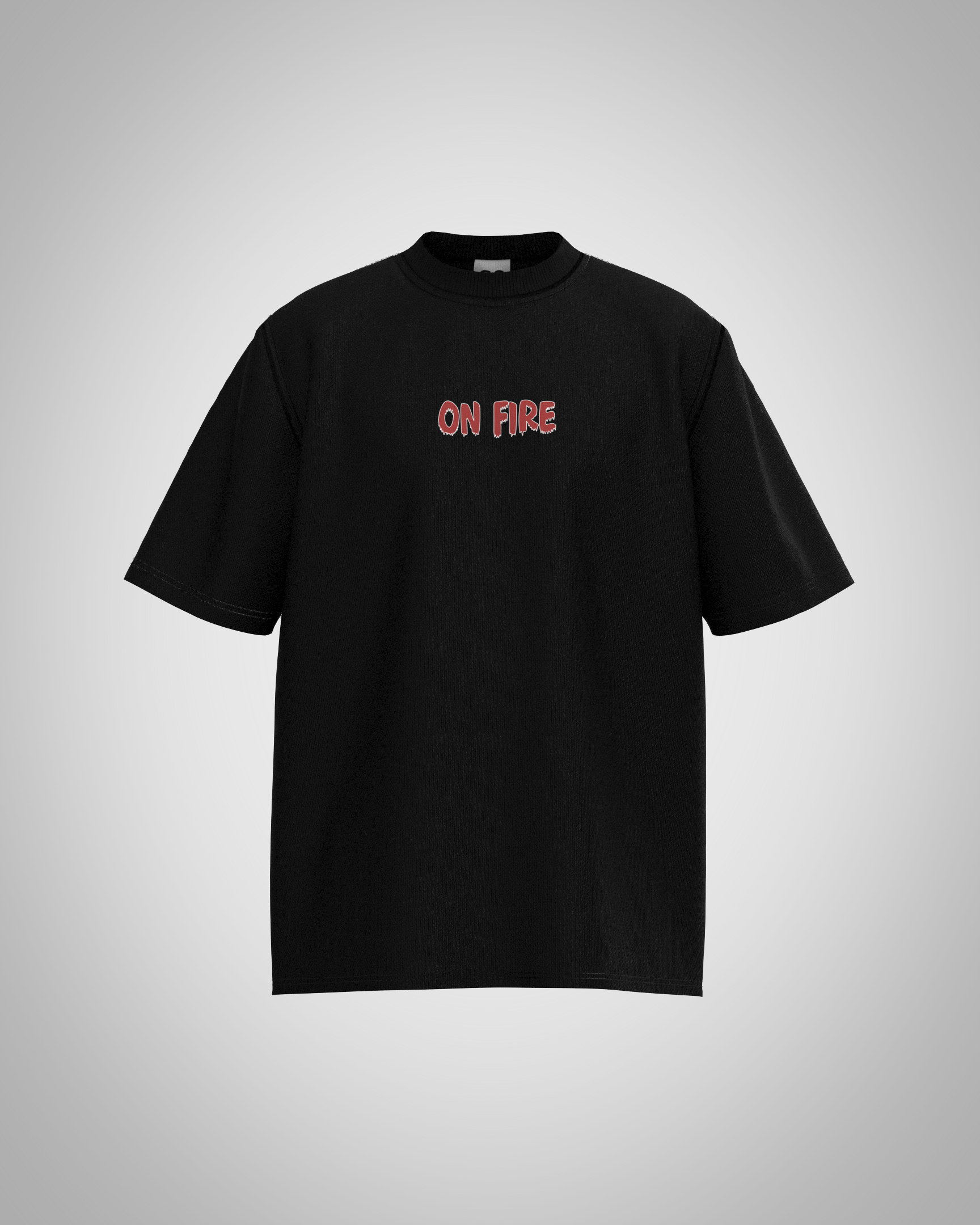 “Heart On Fire” Futuristic Graphic T-Shirt – Cosmic Streetwear Edition