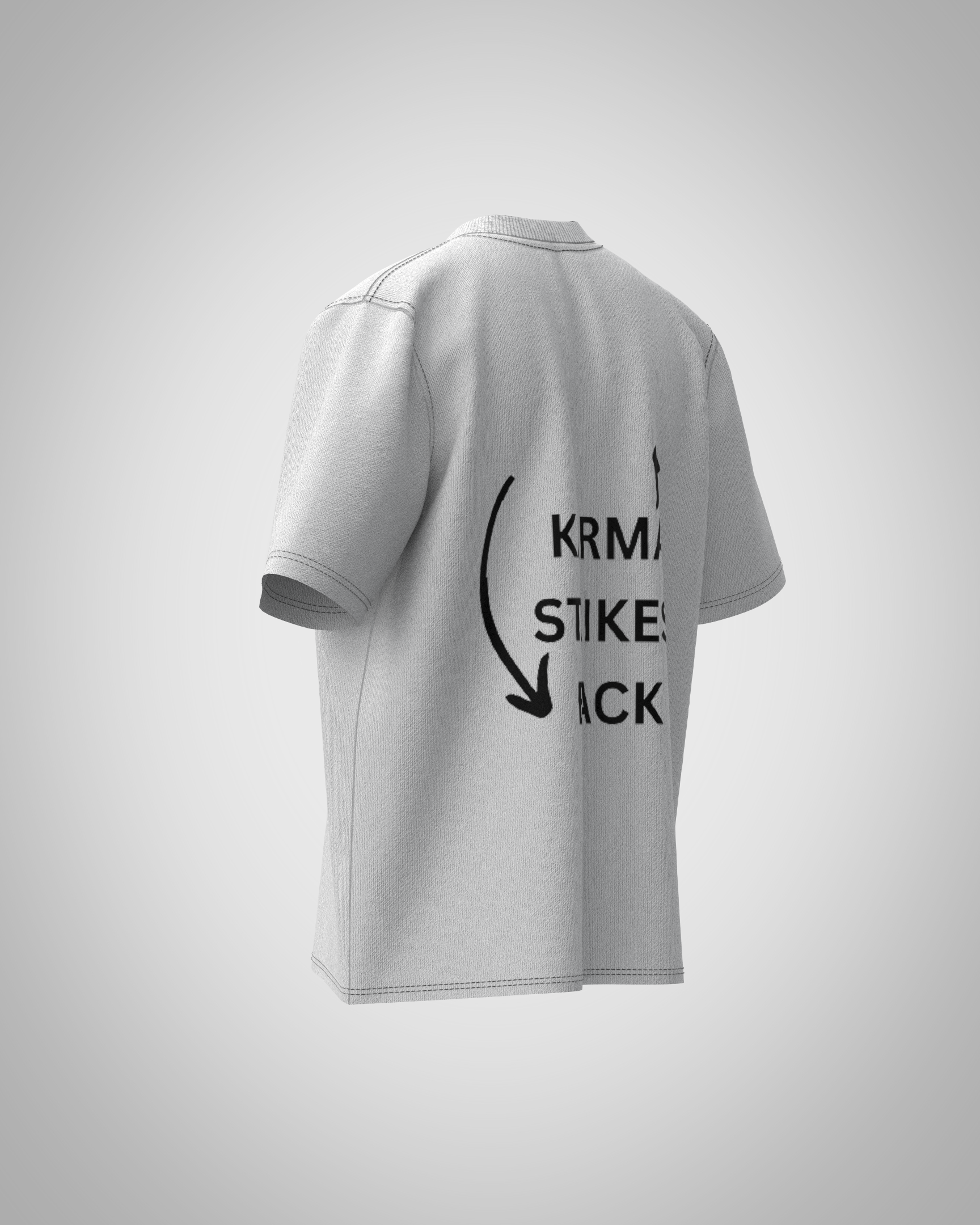 “Karma Strikes Back” Graphic T-Shirt – Symbolic Streetwear Edition